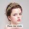 Crystal Crown Headband for Girls, Rapunzel Kids Hair Accessories with Princess Tiara and Crowns